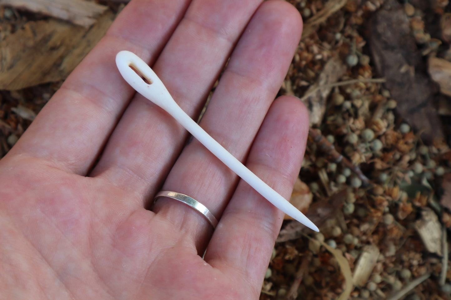 Reserved for Karen- Wolf Bone Sewing Needle
