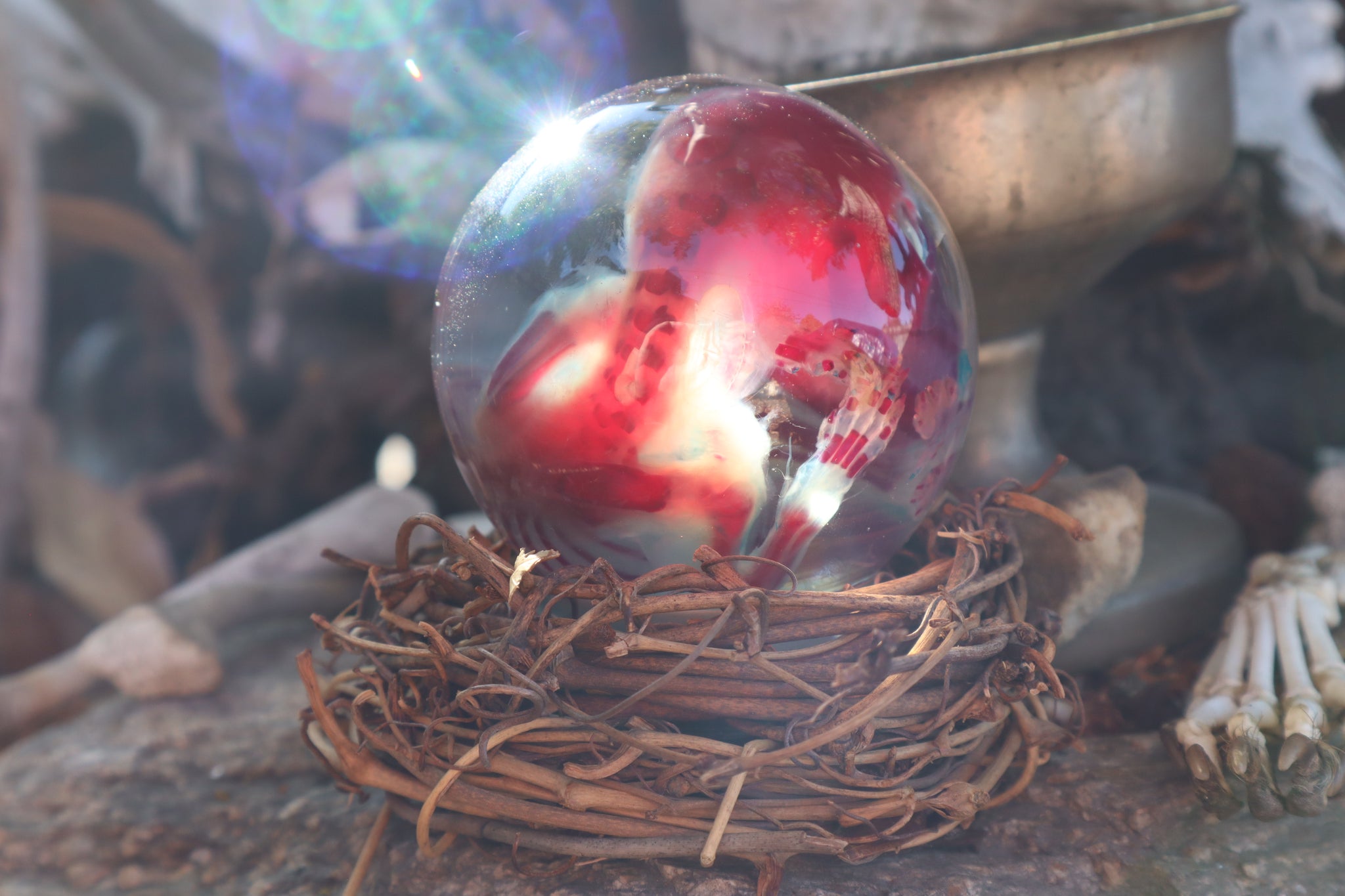 Diaphonized Red Fox Crystal Ball