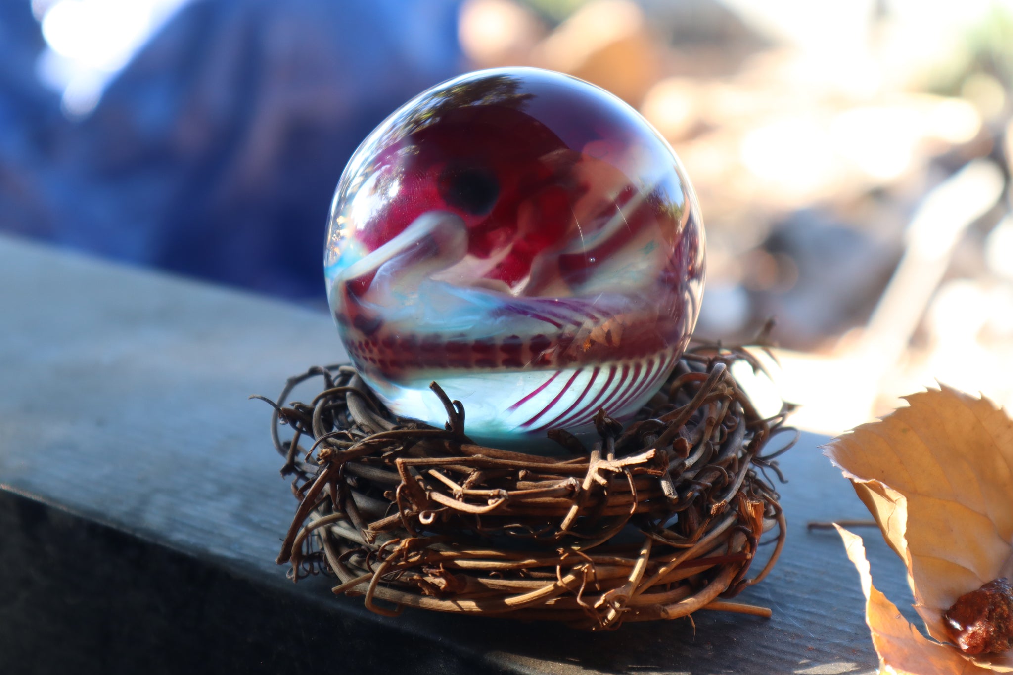 Diaphonized Red Fox Crystal Ball