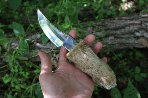 Bobcat Paw Knife with Leather Sheath