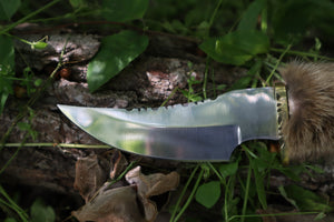 Bobcat Paw Knife with Leather Sheath