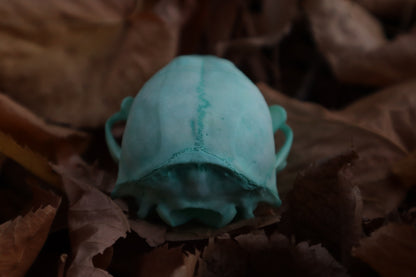 Blue Copper Juvenile Raccoon Skull