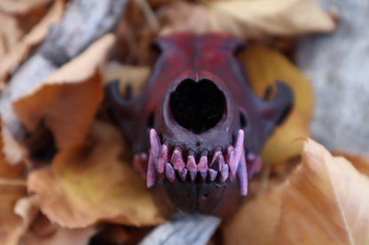 Crimson Coyote Skull