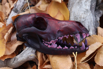 Crimson Coyote Skull