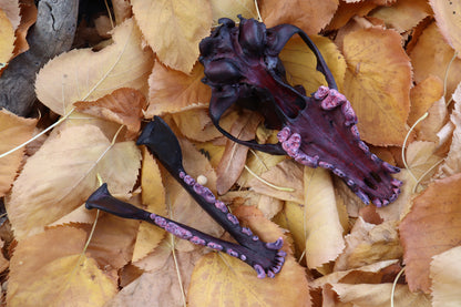 Crimson Coyote Skull