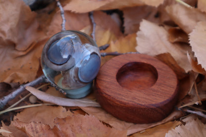 Wolf Eyeball Crystal Ball with Base
