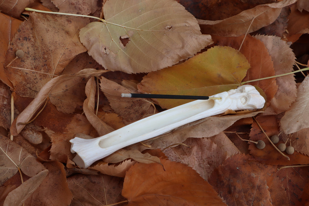 Forest Spirit Whitetail Deer Bone Incense Burner
