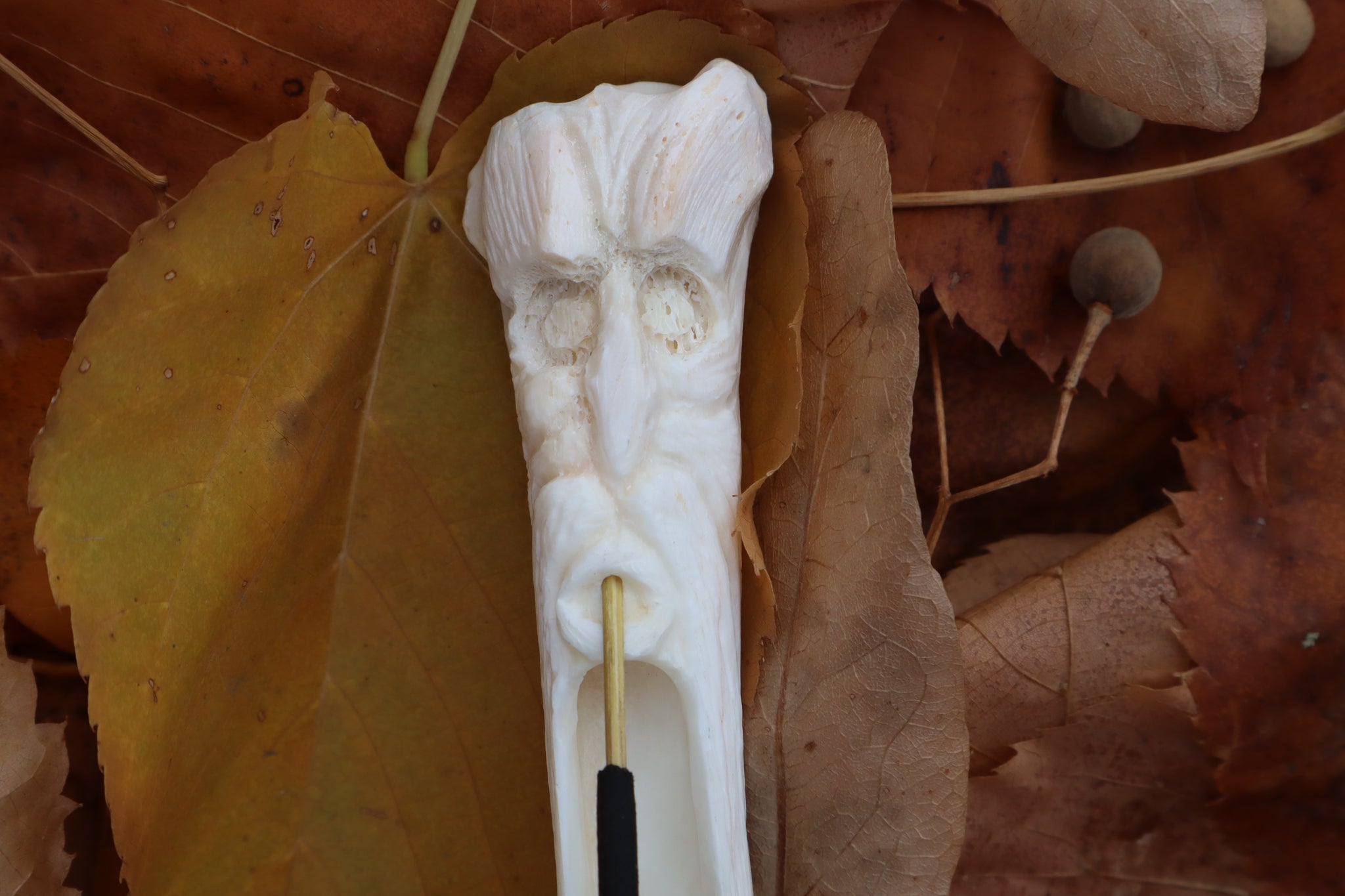 Forest Spirit Whitetail Deer Bone Incense Burner