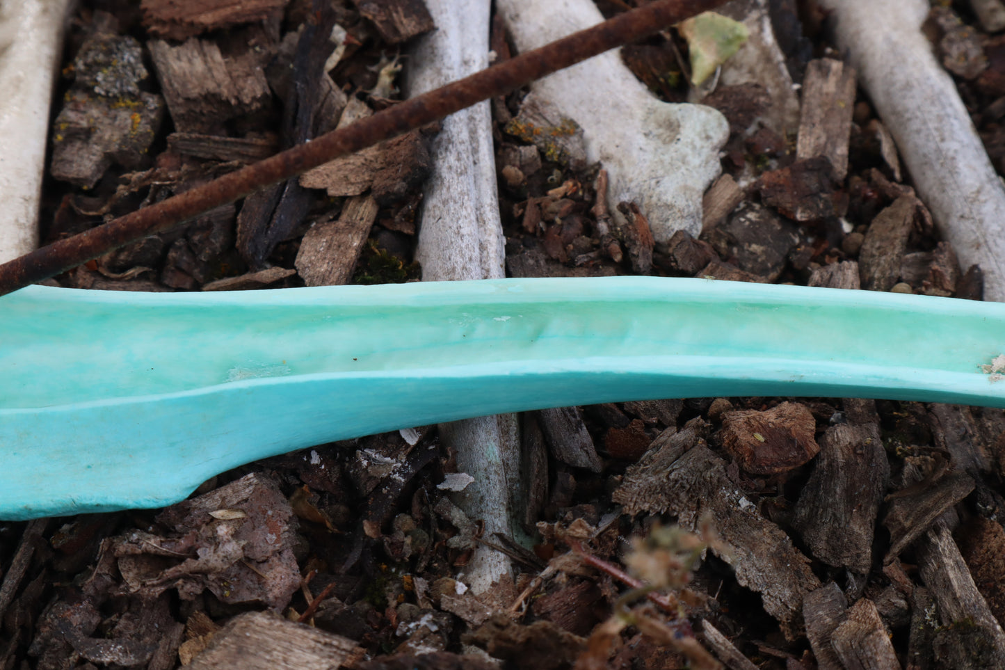 Reserved for Kelsey - Blue Copper Whitetail Deer Tibia Incense Burner