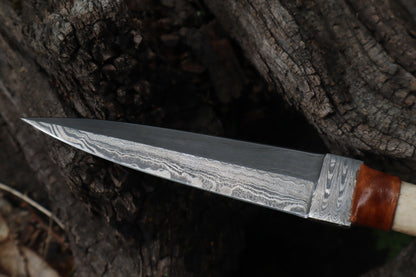 Reserved for Brandon - German Shepherd Bone Skull Knife
