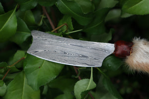 Reserved for D.C. - Damascus Red Fox Paw Cleaver