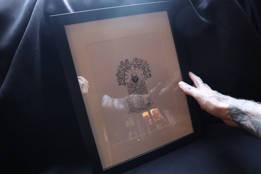 Reserved for Leah - Magni Mortis, The Silvery Water, The Starry Earth- Framed Original Drawing