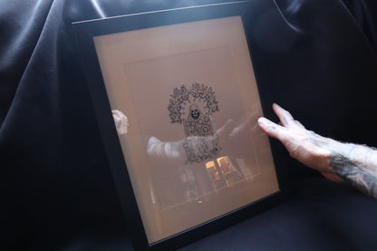 Reserved for Leah - Magni Mortis, The Silvery Water, The Starry Earth- Framed Original Drawing