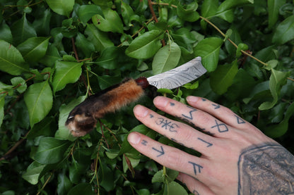 Reserved for D.C. - Damascus Red Fox Paw Cleaver