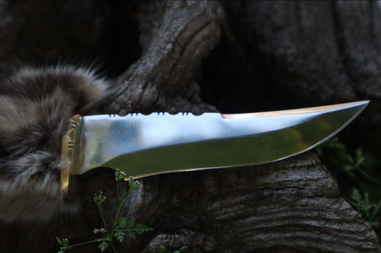 Bobcat Paw Knife with Leather Sheath
