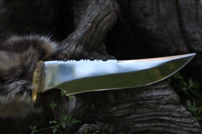 Bobcat Paw Knife with Leather Sheath