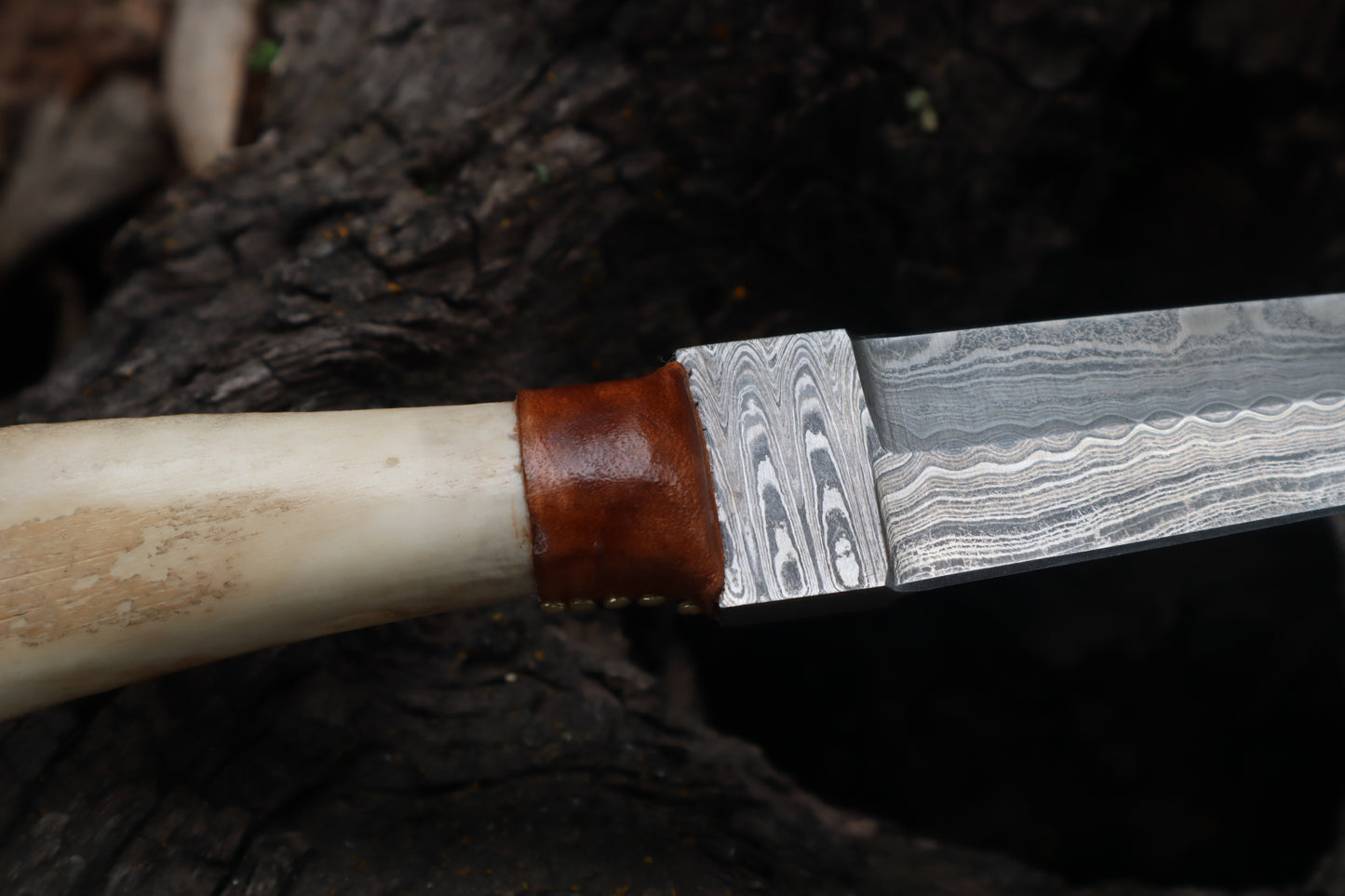 Reserved for Brandon - German Shepherd Bone Skull Knife