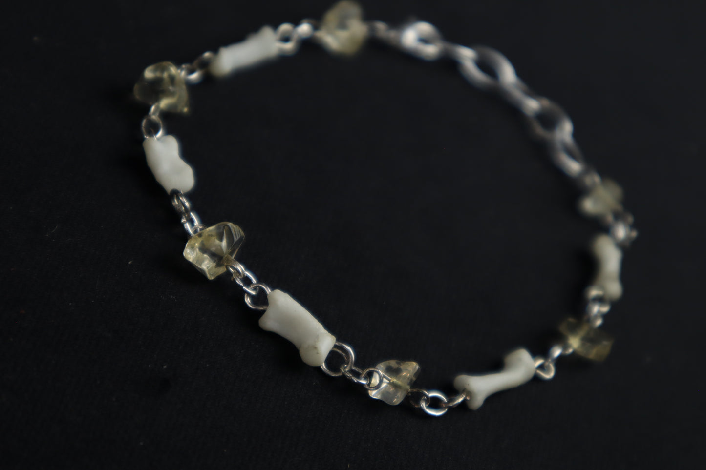 Cat Phalange and Citrine Bracelet