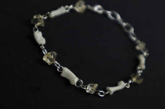 Cat Phalange and Citrine Bracelet