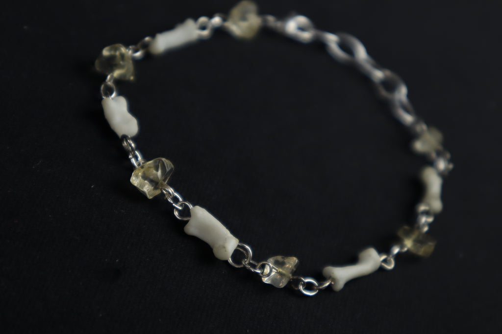 Cat Phalange and Citrine Bracelet