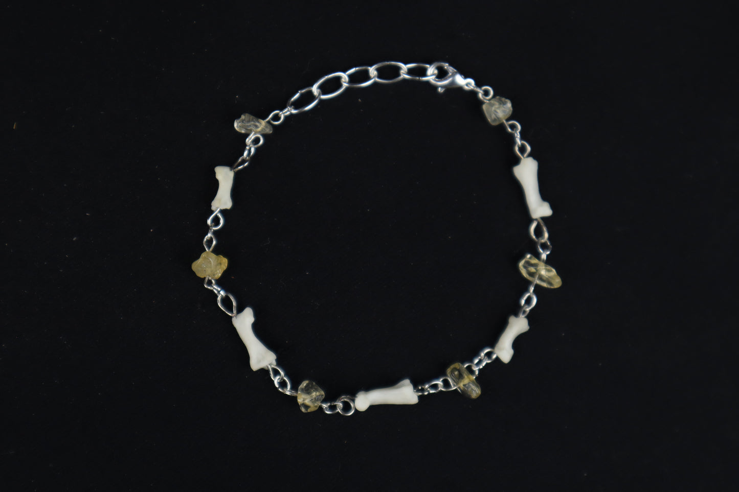 Cat Phalange and Citrine Bracelet