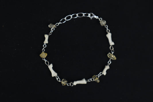 Cat Phalange and Citrine Bracelet