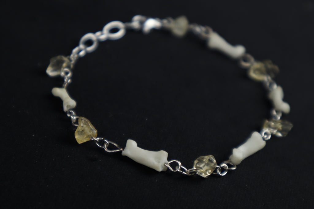 Cat Phalange and Citrine Bracelet