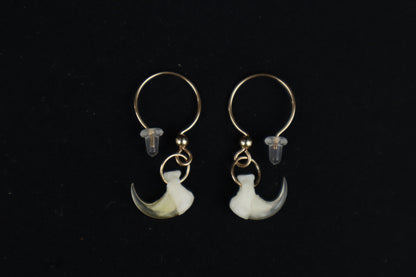 Reserved for Lee the Pigeon - Cat Claw Earrings - 14k Yellow Gold