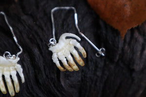 Articulated Mole Paw Earrings - .925 Silver