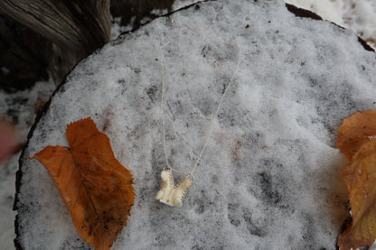 Bobcat Skull Fragment Necklace - .925 Sterling Silver