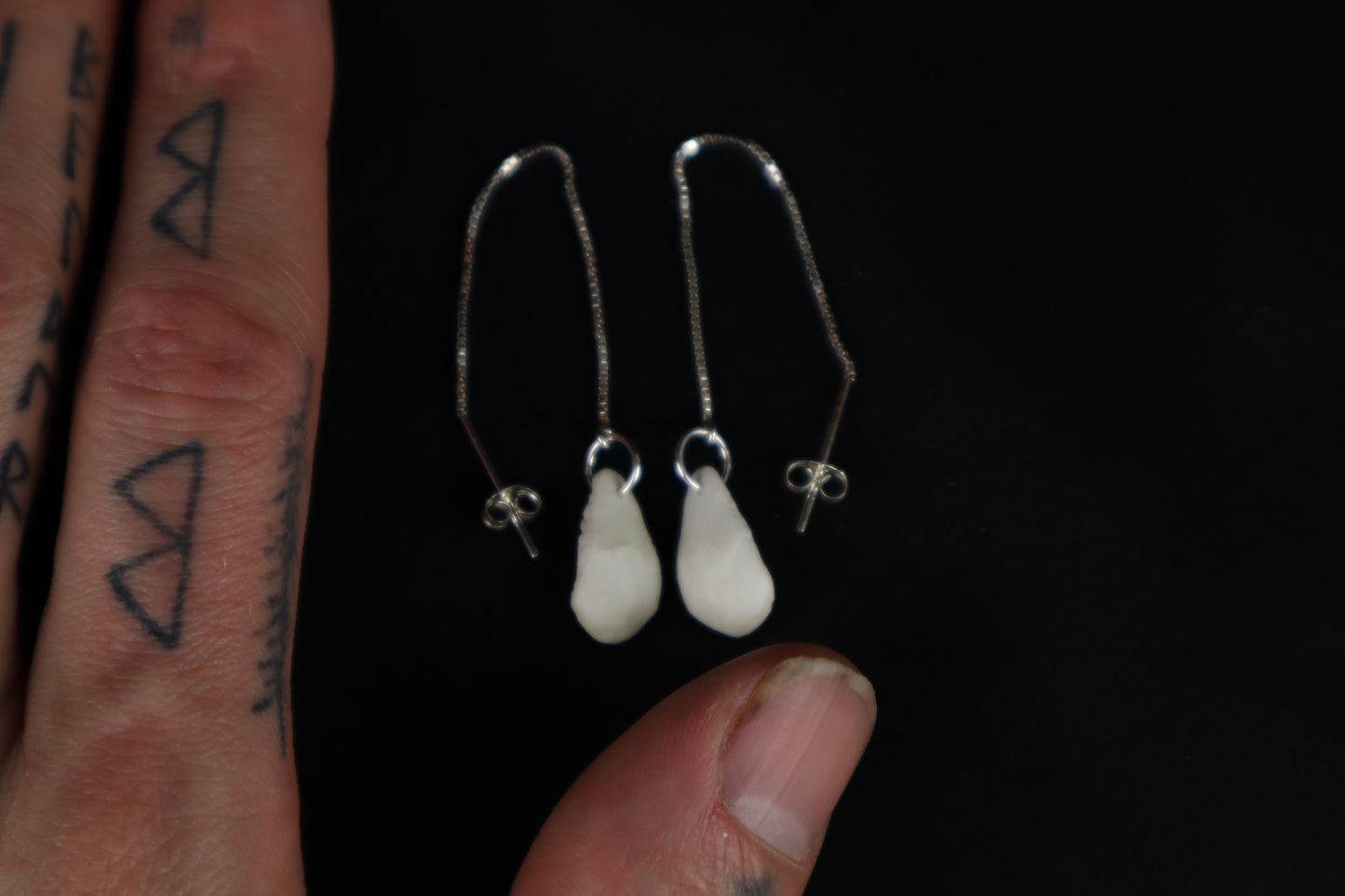 Red Fox Patella Earrings - .925 Silver