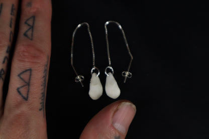 Red Fox Patella Earrings - .925 Silver