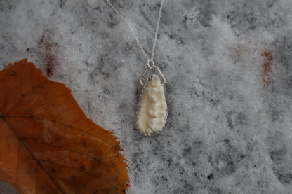 Raccoon Skull Fragment Necklace - .925 Sterling Silver