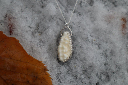 Raccoon Skull Fragment Necklace - .925 Sterling Silver