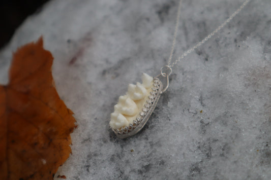 Raccoon Skull Fragment Necklace - .925 Sterling Silver