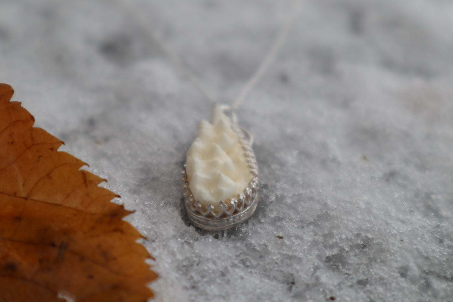 Raccoon Skull Fragment Necklace - .925 Sterling Silver