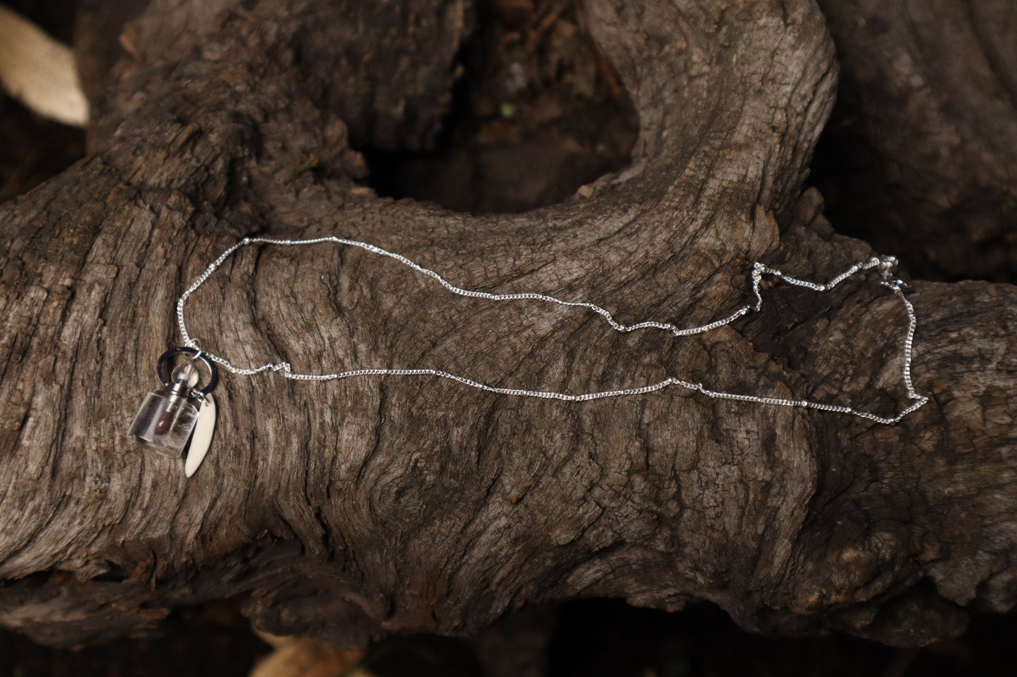 Gray Wolf Blood and Bone Shard Necklace