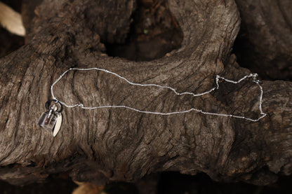 Gray Wolf Blood and Bone Shard Necklace