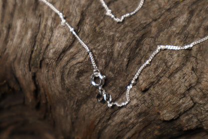 Gray Wolf Blood and Bone Triangle Necklace