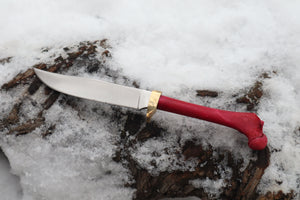 Crimson Bobcat Femur Knife