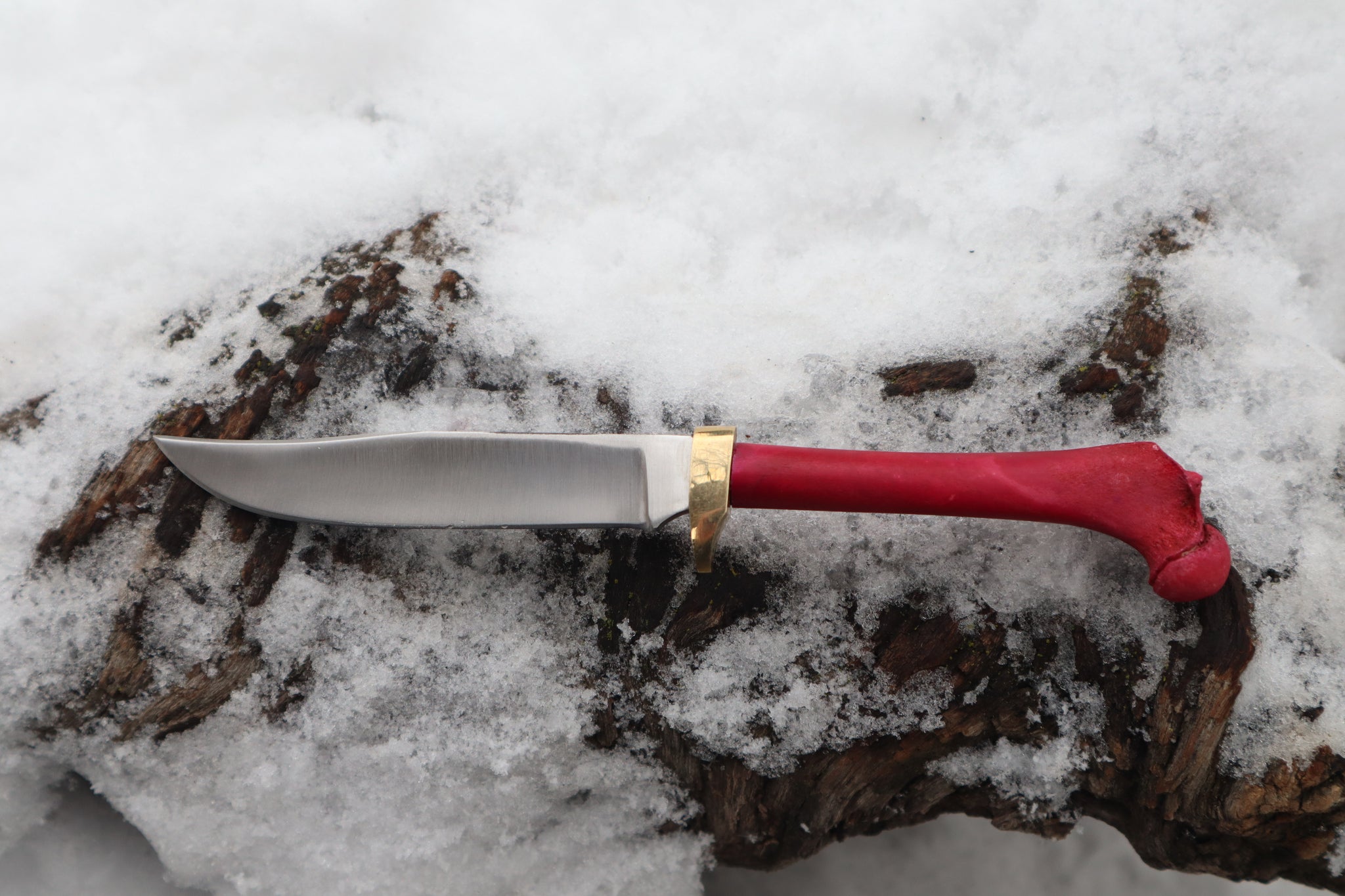 Crimson Bobcat Femur Knife