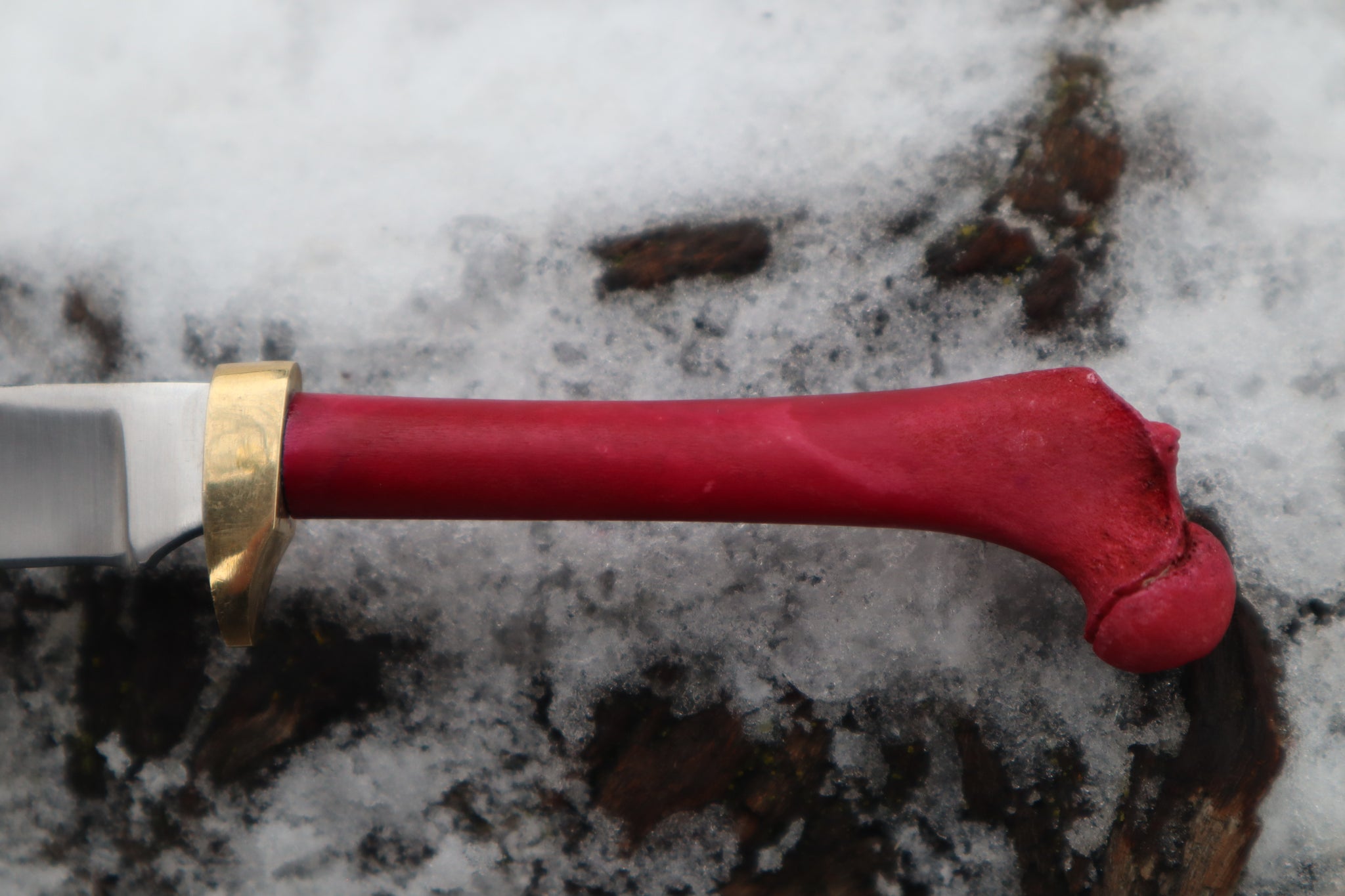 Crimson Bobcat Femur Knife