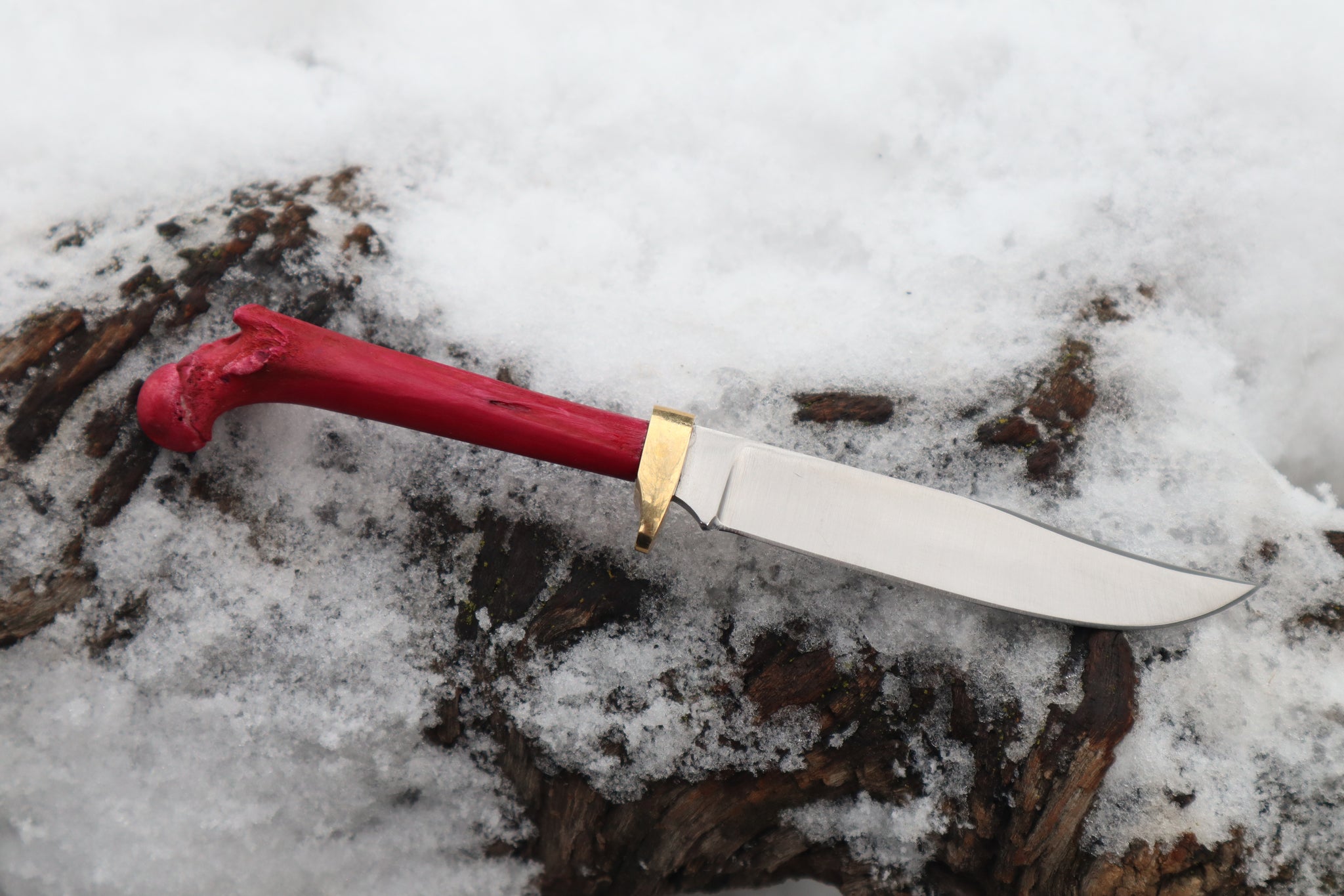 Crimson Bobcat Femur Knife