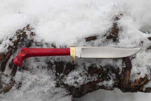 Crimson Bobcat Femur Knife