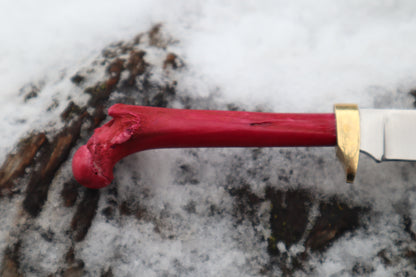 Crimson Bobcat Femur Knife
