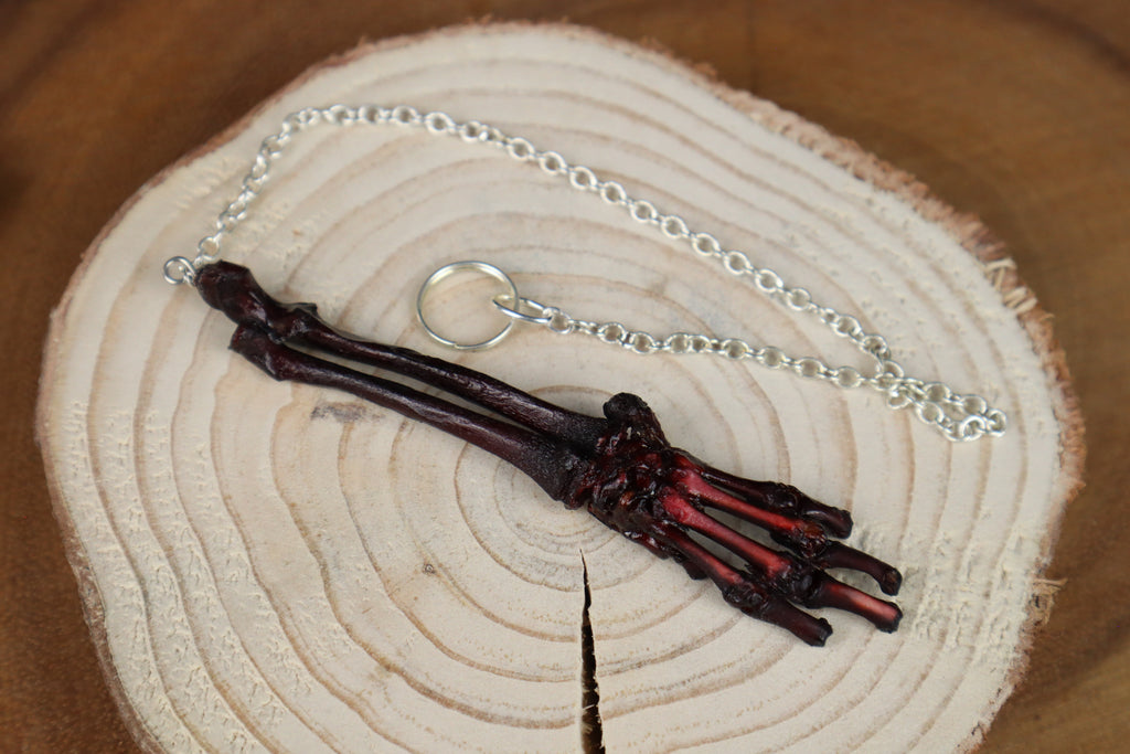 Lucky Kitten Paw Articulation Keychain - Naturally Stained