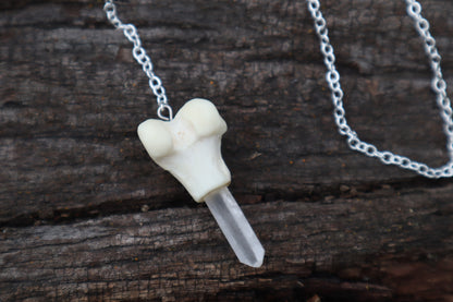 Polydactyl Cat Femur Pendulum with Ouroboros Ring
