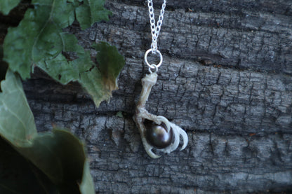 Clutched Pearl Necklace