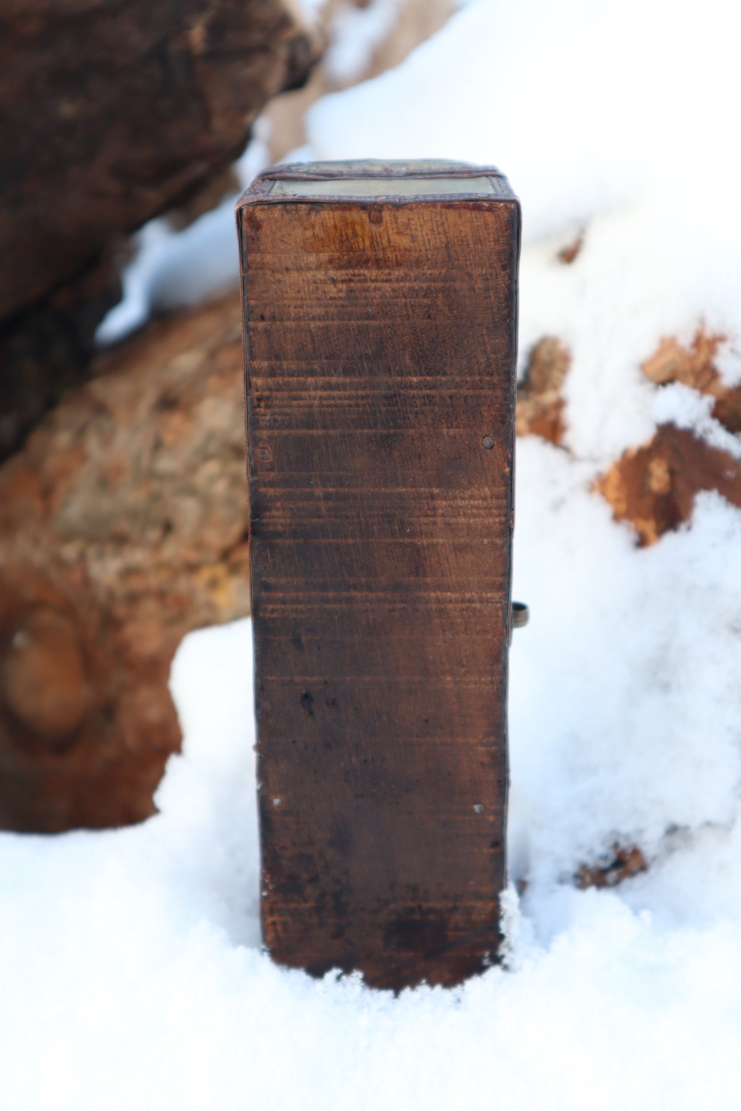 Red Fox Paw Articulation in Antique Box