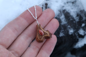 Red Fox Tibia and Sunstone Necklace